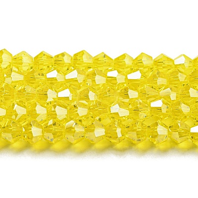 Transparent Electroplate Glass Beads Strands GLAA-F029-3mm-C21-1