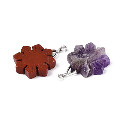 Natural Mixed Stone Pendants G-T144-12M-1
