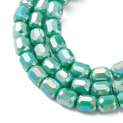 Electroplate Glass Beads Strands EGLA-K015-08G-1