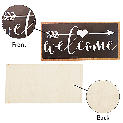 1Pc Natural Wood Hanging Wall Decorations for Front Door Home Decoration AJEW-CN0001-02E-1