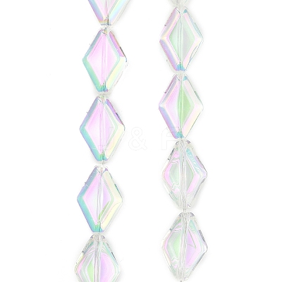 Electroplate Glass Beads Strands EGLA-B010-01A-HR01-1