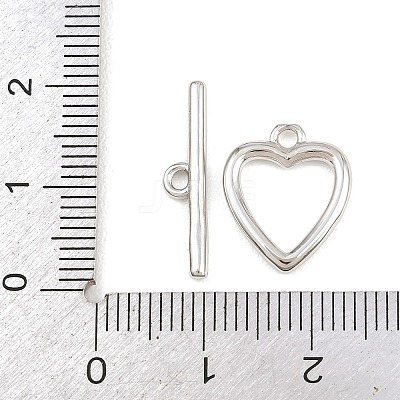 Heart Brass Toggle Clasps KK-G548-43P-03-1
