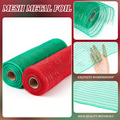 2 Rolls 2 Colors Plastic Veil Netting DIY-BC0012-99-1
