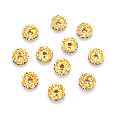 Iron Grade A Crystal Rhinestone Spacer Beads RB-A010-10MM-G-1