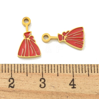 Halloween Theme Ion Plating(IP) 304 Stainless Steel Enamel Pendants STAS-M011-01A-1