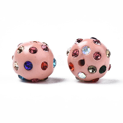 Polymer Clay Rhinestone Beads RB-T017-31E-A-1
