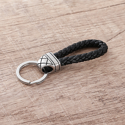Braided PU Leather Keychains EK2353-1