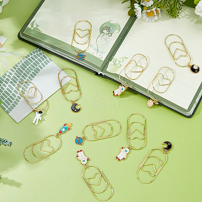 18Pcs 6 Style Iron Bookmark AJEW-FH00052-1