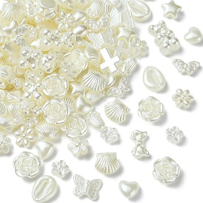 300Pcs 15 Styles ABS Imitation Pearl Beads FIND-CJ0011-14-1
