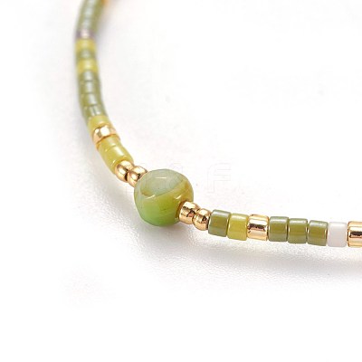 Glass Seed Beads Bracelets BJEW-E360-01-1