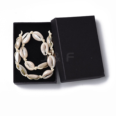 Cowrie Shell Choker Necklaces NJEW-JN02388-01-1