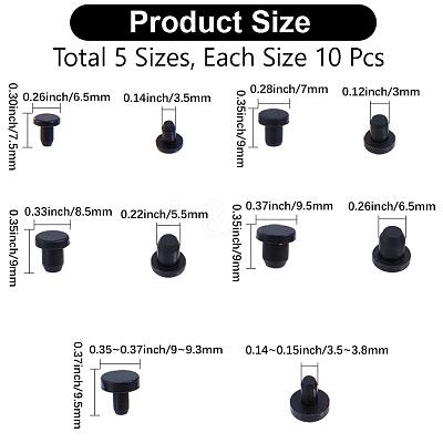 50Pcs 5 Styles Silicone Bottle Seal Plug FIND-GF0008-88-1