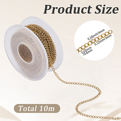 304 Stainless Steel Twisted Chains CHS-BM0001-02G-1
