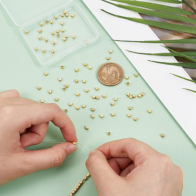 80Pcs Matte Style Brass Beads KK-UN0003-06-1