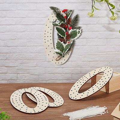 4Pcs Wood Wreath Boards DIY-FG0006-77A-1