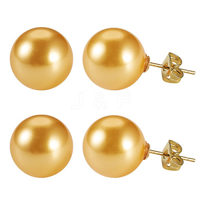 925 Sterling Silver Round Stud Earrings EJEW-TAC00030-01-1