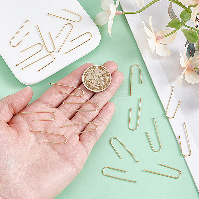 20Pcs Brass Ear Wire KK-ME0001-33-1