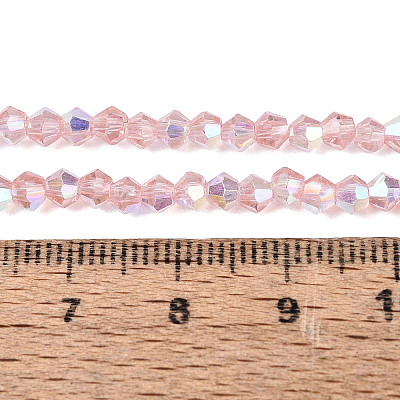 AB Color Plated Transparent Glass Beads Strands GLAA-G127-01-01D-1