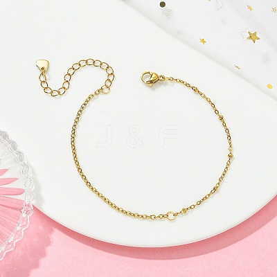 304 Stainless Steel Satellite Chain & Cable Chain Bracelets BJEW-JB14160-01-1