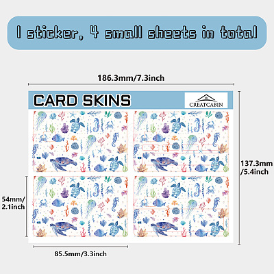Rectangle PVC Plastic Waterproof Card Stickers DIY-WH0432-234-1