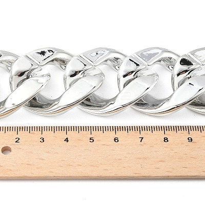 Unisex Thick CCB Plastic Cuban Link Chains Necklaces LS-NJEW-V006-02P-1