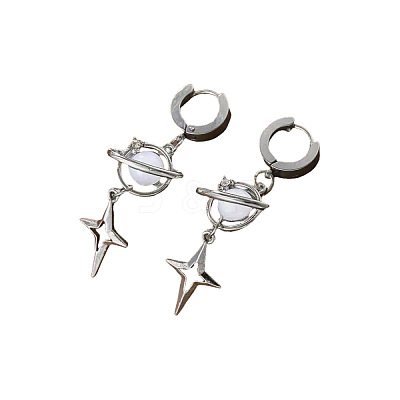 Alloy Acrylic Hoop Earrings FS-WG48066-01-1