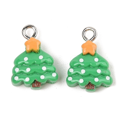 Christmas Theme Opaque Resin Pendants RESI-S08-01N-1