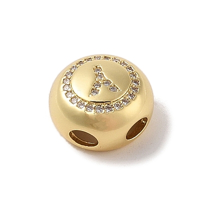 Rack Plating Brass & Cubic Zirconia Pendants KK-Z047-07G-Y-RS-1