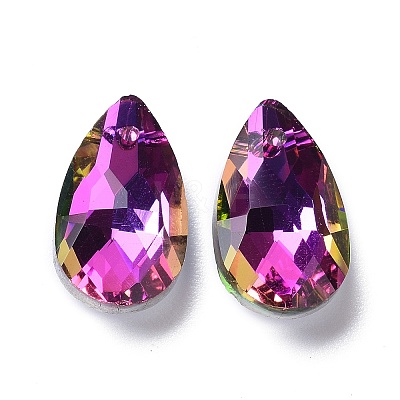 Faceted Teardrop Glass Pendants X1-GLAA-O008-A23-1