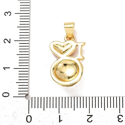 Brass Enamel Pendants KK-P352-05B-G-1