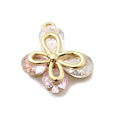 Brass Micro Pave Cubic Zirconia Pendants KK-A275-18C-G-1
