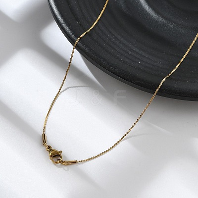 Ion Plating(IP) 304 Stainless Steel Serpentine Chain Necklace for Men Women NJEW-G076-01A-G-1