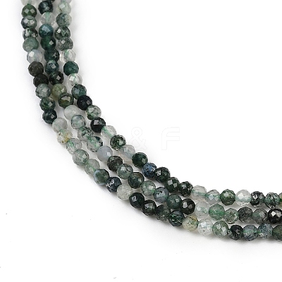 Natural Moss Agate Beads Strands G-A129-3mm-01-1