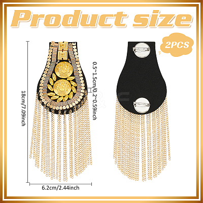 2Pcs Tassel Epaulettes DIY-FG0005-38A-1