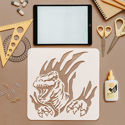 PET Hollow Out Drawing Painting Stencils DIY-WH0391-0946-1