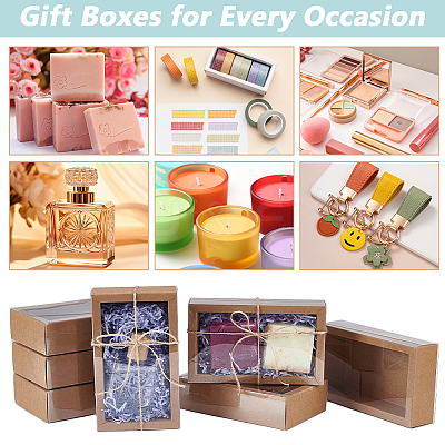 Kraft Paper Cardboard Gift Drawer Boxes CON-WH0085-129C-1