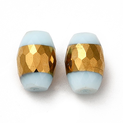 Opaque Electroplate Glass Beads EGLA-H003-02G-02-1