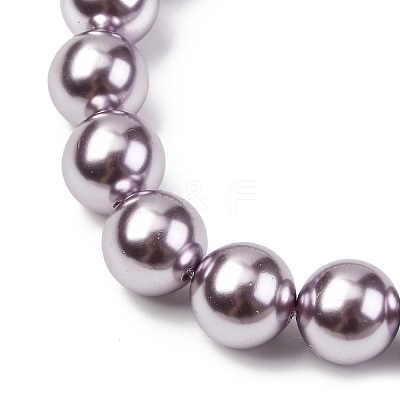 Electroplated Shell Pearl Beads Strands BSHE-G041-12mm-02-1