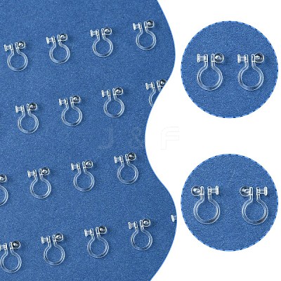 24Pcs Plastic Clip-on Earring Findings KY-YW0002-33-1