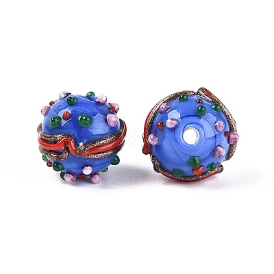Handmade Lampwork Bumpy Beads LAMP-T022-05C-1
