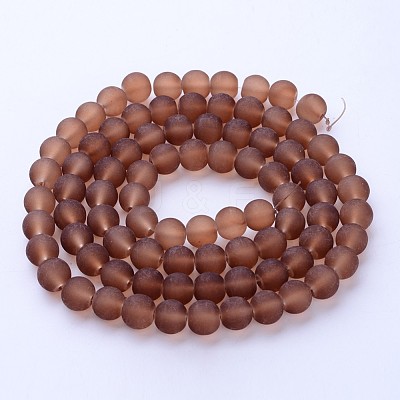 Baking Paint Transparent Glass Bead Strands X-GLAA-S031-10mm-26-1