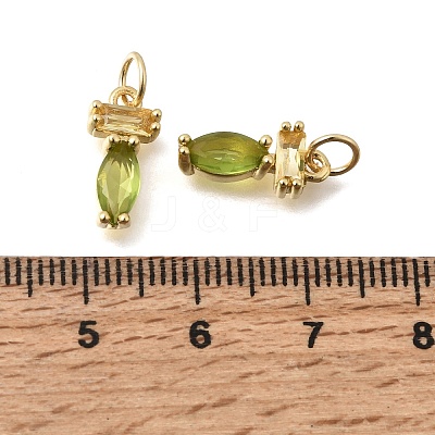 Brass Micro Pave Cubic Zirconia Pendants X-KK-C255-15B-03-1