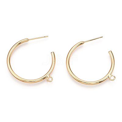 Brass Stud Earring Findings LS-KK-S345-031-1
