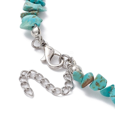 Natural Gemstone Beads Anklets AJEW-AN00583-04-1