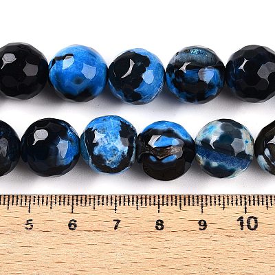 Dyed Natural Agate Beads Strands G-T141-01A-04-1