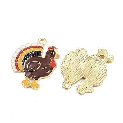 Thanksgiving Theme Alloy Enamel Pendants FIND-I065-04H-G-1