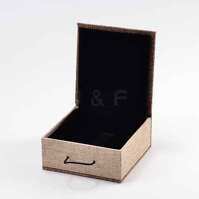 Rectangle Wooden Bracelet Boxes X-OBOX-N013-01-1