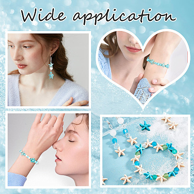 200Pcs Dyed Synthetic Turquoise and Howlite Beads G-SC0002-42-1