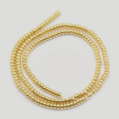 Electroplate Non-magnetic Synthetic Hematite Beads Strands X-G-L485-04A-G-1