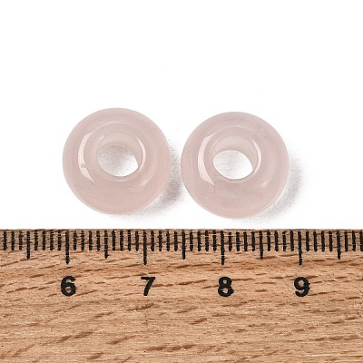 Natural Rose Quartz European Large Hole Beads X-G-Q442-19-1